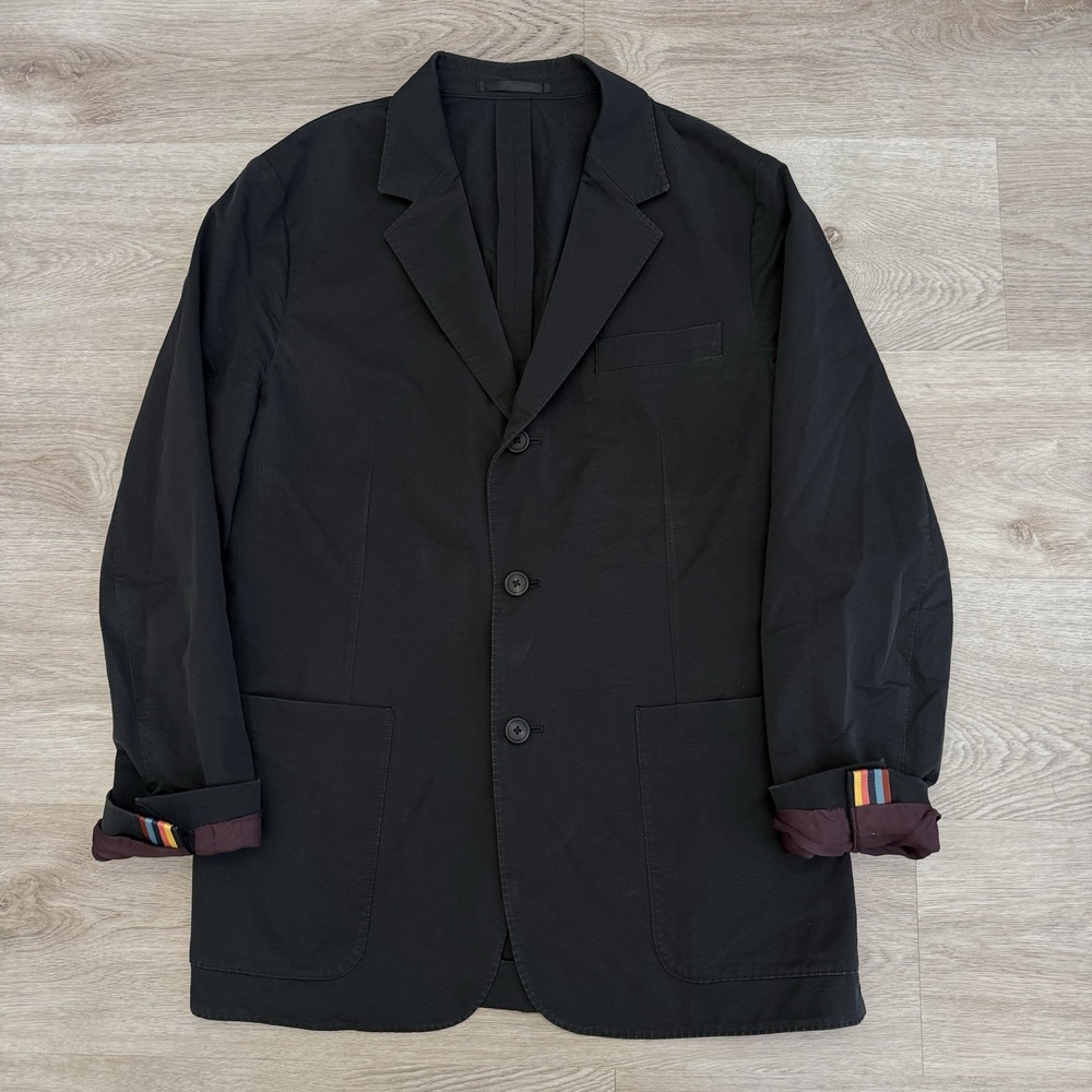 Paul Smith Japan Mainline Mens Unstructured Blazer Performance Stretch Black L